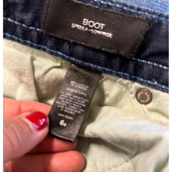 Express Stella low Rise Women's Size 6S Blue Bootcut Low Rise Dark Wash - Picture 5 of 7